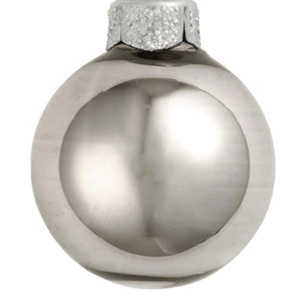 8ct Silver Smoke Shiny Glass Christmas Ball Ornaments 3.25" (80mm) 4 8ct Silver Smoke Shiny Glass Christmas Ball Ornaments 3.25" (80mm) - Image 2