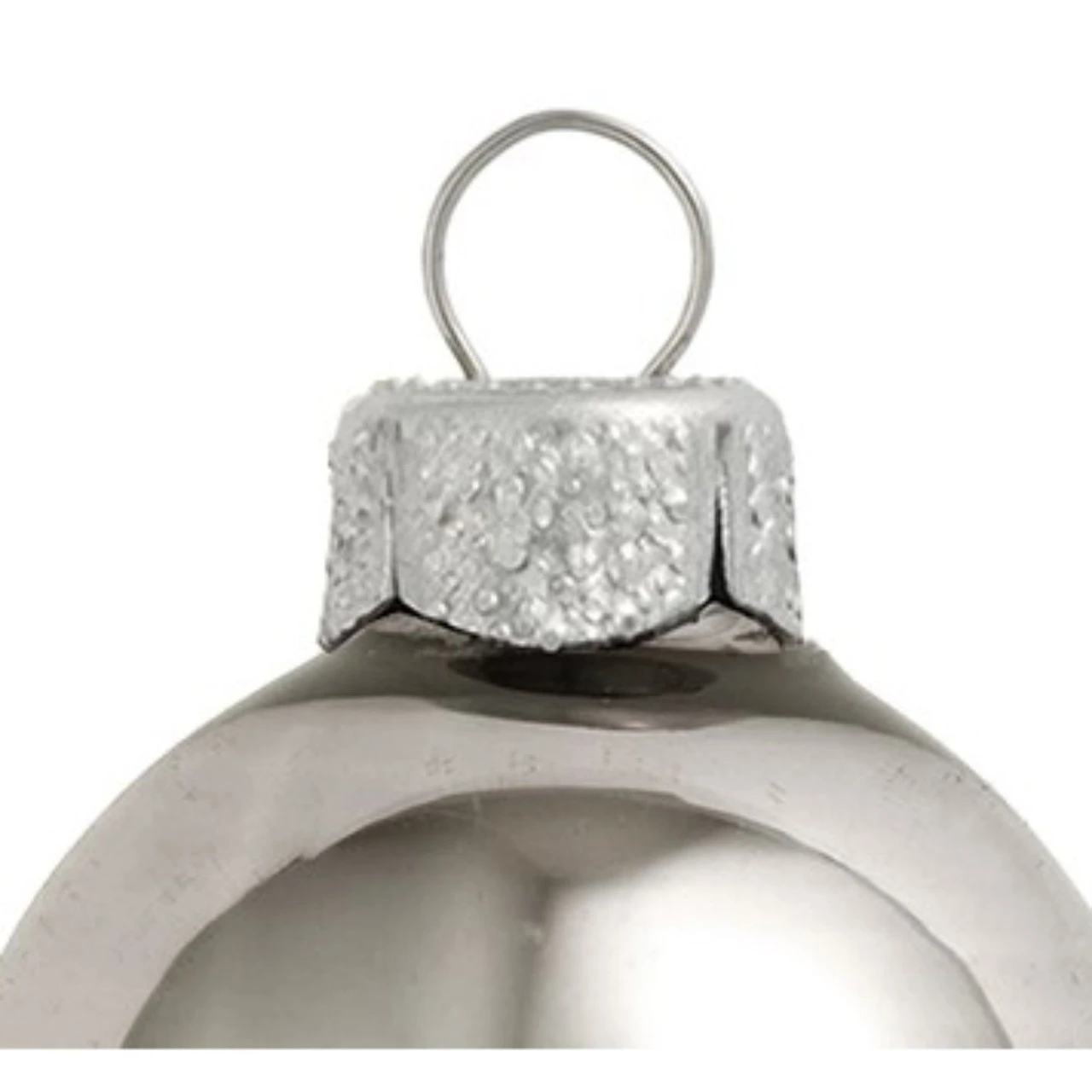 8ct Silver Smoke Shiny Glass Christmas Ball Ornaments 3.25" (80mm) 5 8ct Silver Smoke Shiny Glass Christmas Ball Ornaments 3.25" (80mm) - Image 3