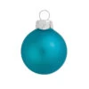 12ct Turquoise Blue Matte Glass Christmas Ball Ornaments 2.75" (70mm)