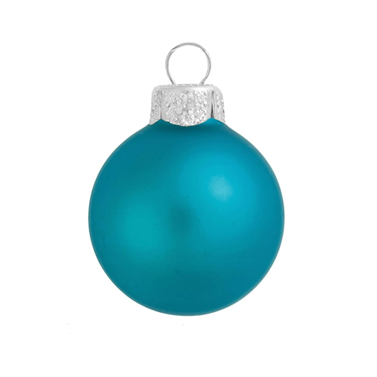 12ct Turquoise Blue Matte Glass Christmas Ball Ornaments 2.75" (70mm) 3 12ct Turquoise Blue Matte Glass Christmas Ball Ornaments 2.75" (70mm)