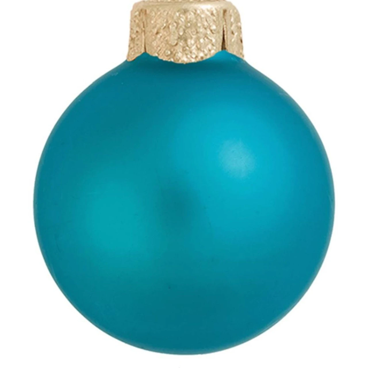 8ct Turquoise Blue Matte Glass Christmas Ball Ornaments 3.25" (70mm) 4 8ct Turquoise Blue Matte Glass Christmas Ball Ornaments 3.25" (70mm) - Image 2