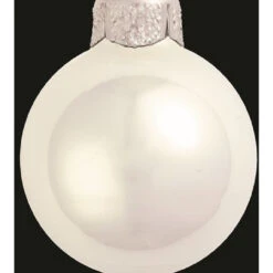 6ct Pearl White Polar Glass Ball Chistmas Ornaments 4" (100mm) 6 6ct Pearl White Polar Glass Ball Chistmas Ornaments 4" (100mm) -Christmas Decoration Store dwhi 28545 02 19901.1667691598