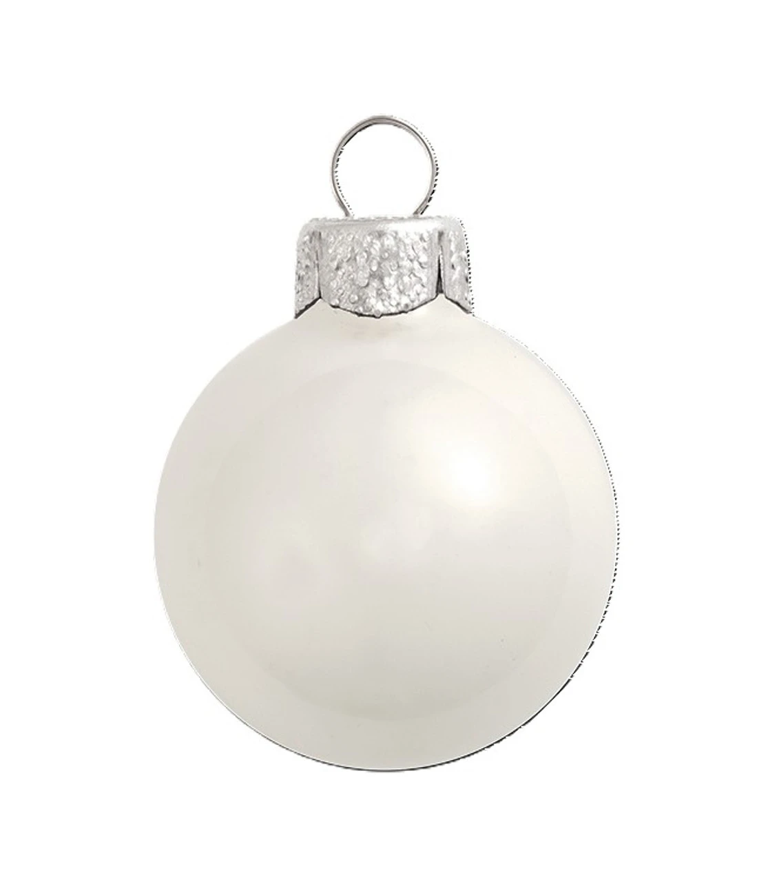 12ct White Shiny Glass Christmas Ball Ornaments 2.75" (70mm) 4 12ct White Shiny Glass Christmas Ball Ornaments 2.75" (70mm) - Image 2