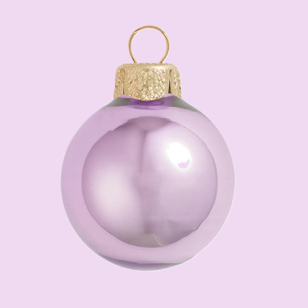 12ct Soft Lavender Pearl Glass Christmas Ball Ornaments 2.75" (70mm) 4 12ct Soft Lavender Pearl Glass Christmas Ball Ornaments 2.75" (70mm) - Image 2