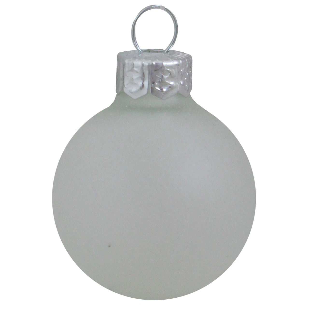 Clear White Matte Finish Glass Ball Christmas Ornament 7" (180mm) 3 Clear White Matte Finish Glass Ball Christmas Ornament 7" (180mm)