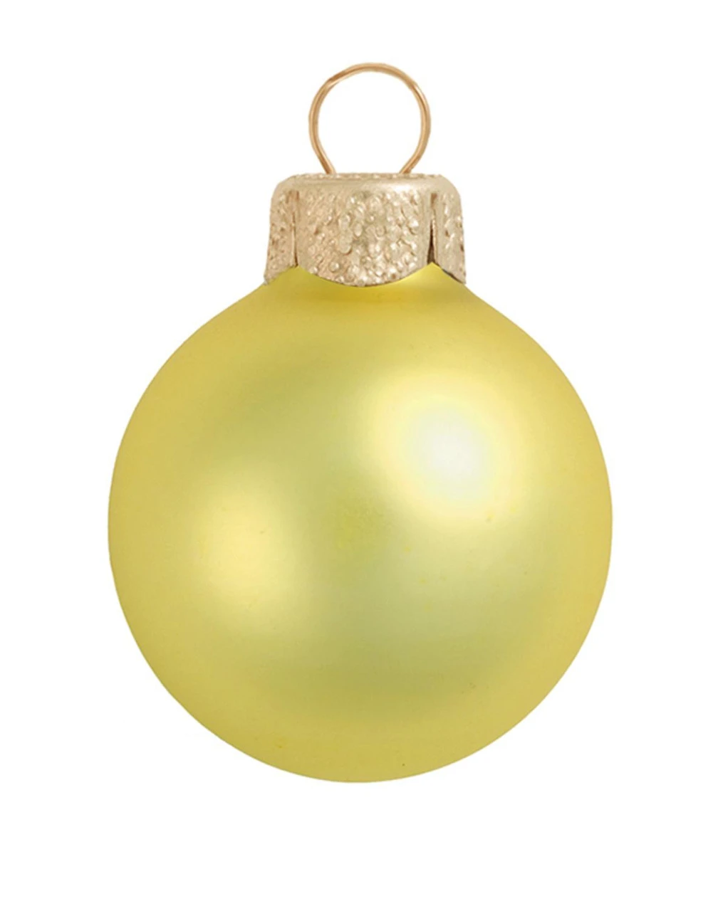 28ct Soft Yellow Matte Glass Christmas Ball Ornaments 2" (50mm) 3 28ct Soft Yellow Matte Glass Christmas Ball Ornaments 2" (50mm)