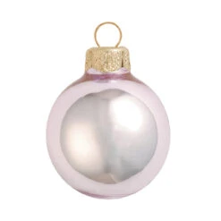 Shiny Baby Pink Glass Ball Christmas Ornament 7" (180mm)