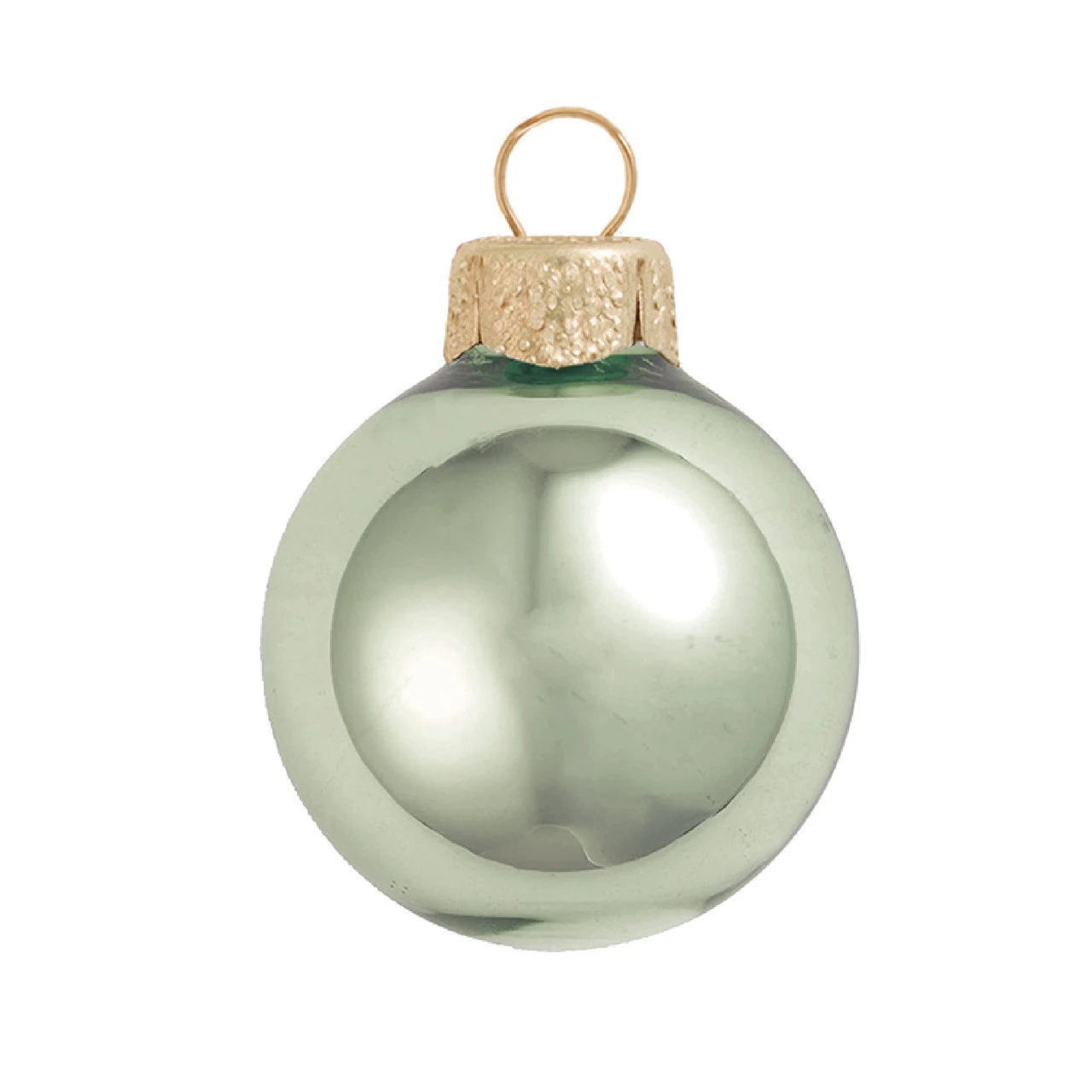 Shiny Shale Green Glass Ball Christmas Ornament 7" (180mm) 3 Shiny Shale Green Glass Ball Christmas Ornament 7" (180mm)
