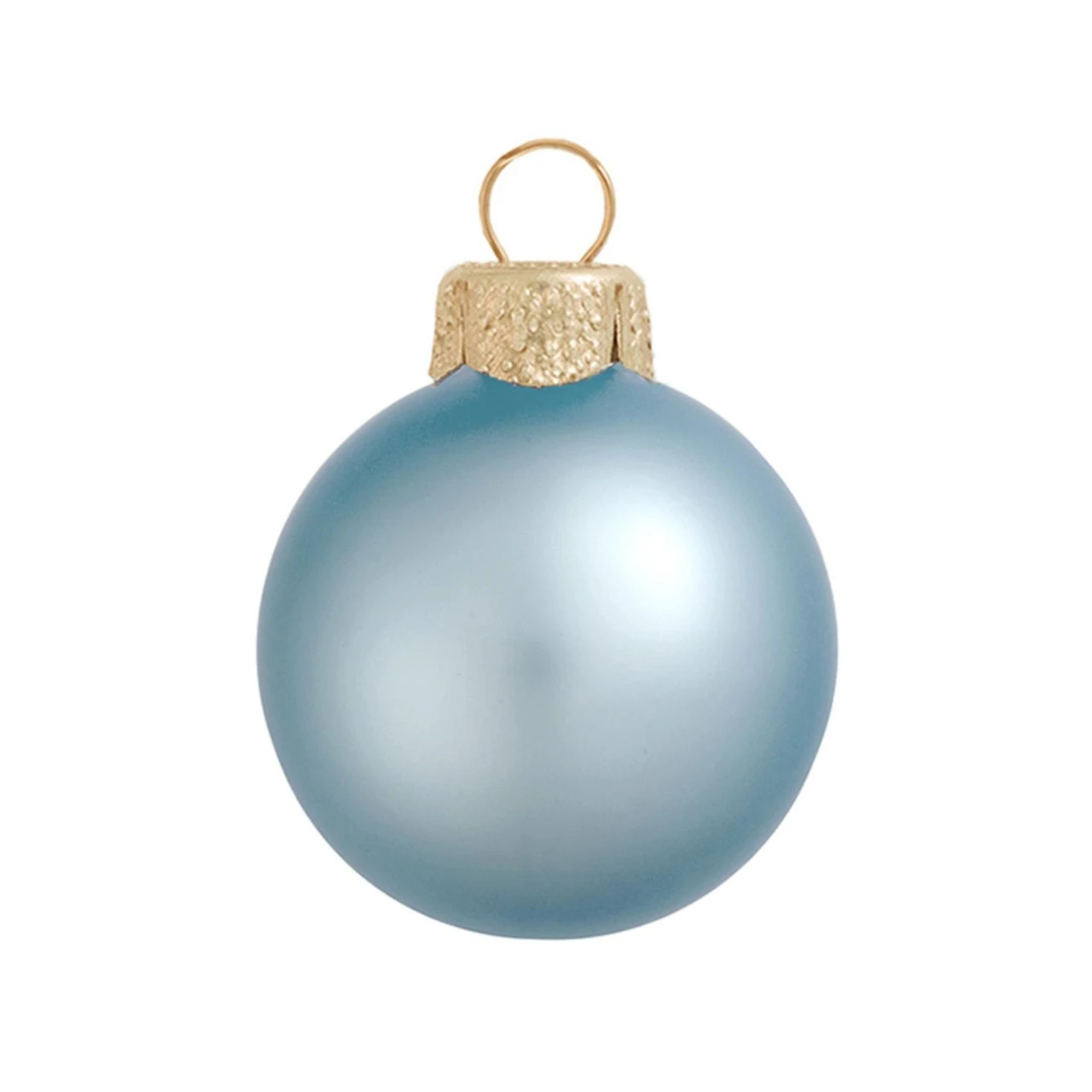 12ct Sky Blue Matte Glass Christmas Ball Ornaments 2.75" (70mm) 3 12ct Sky Blue Matte Glass Christmas Ball Ornaments 2.75" (70mm)