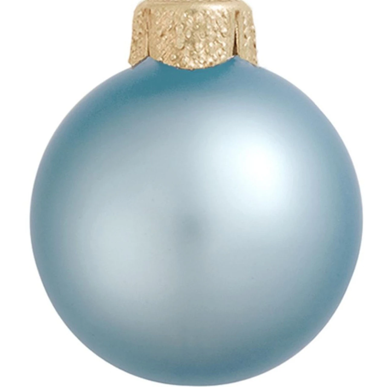 12ct Sky Blue Matte Glass Christmas Ball Ornaments 2.75" (70mm) 4 12ct Sky Blue Matte Glass Christmas Ball Ornaments 2.75" (70mm) - Image 2
