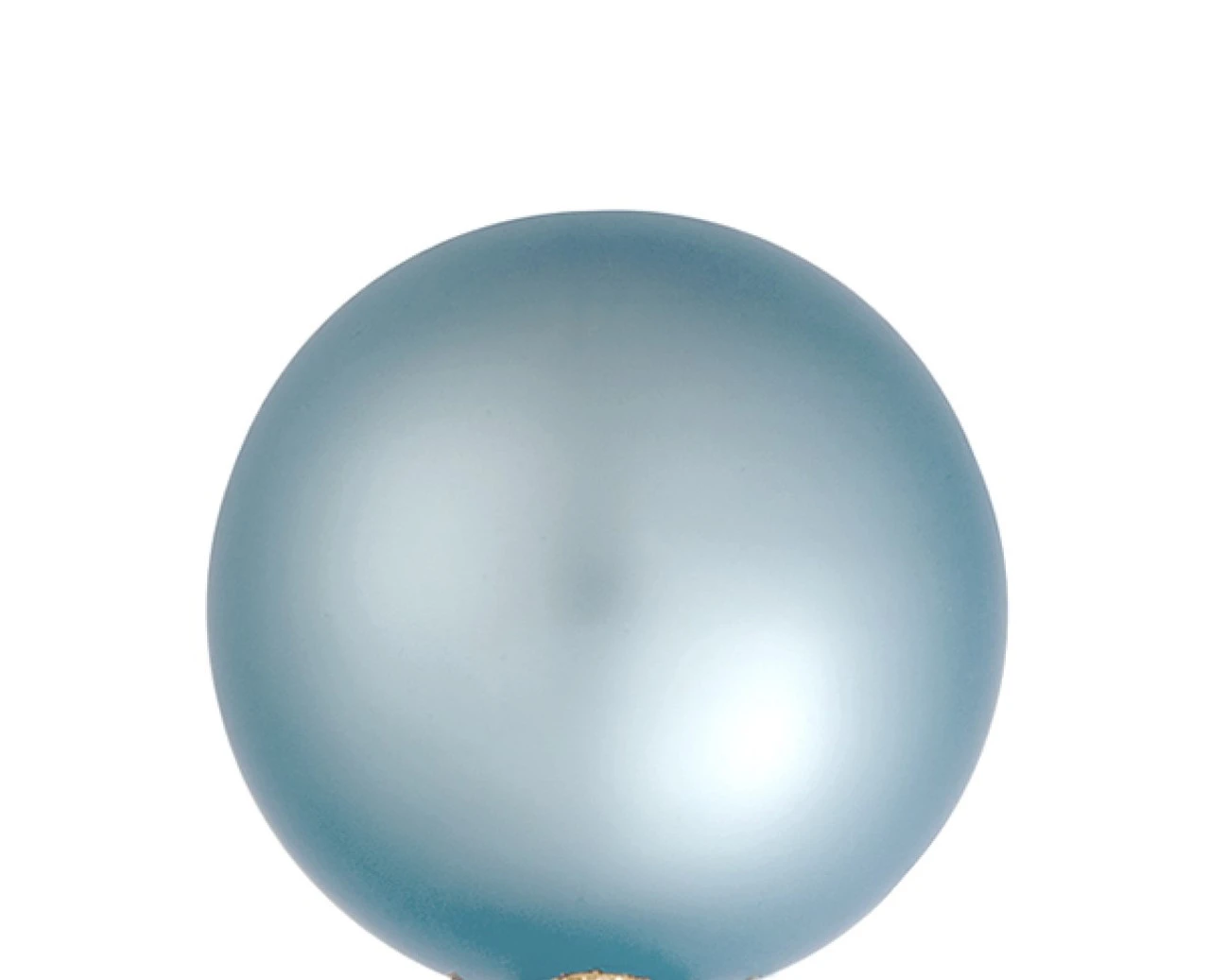 8ct Sky Blue Matte Glass Christmas Ball Ornaments 3.25" (80mm) 4 8ct Sky Blue Matte Glass Christmas Ball Ornaments 3.25" (80mm) - Image 2