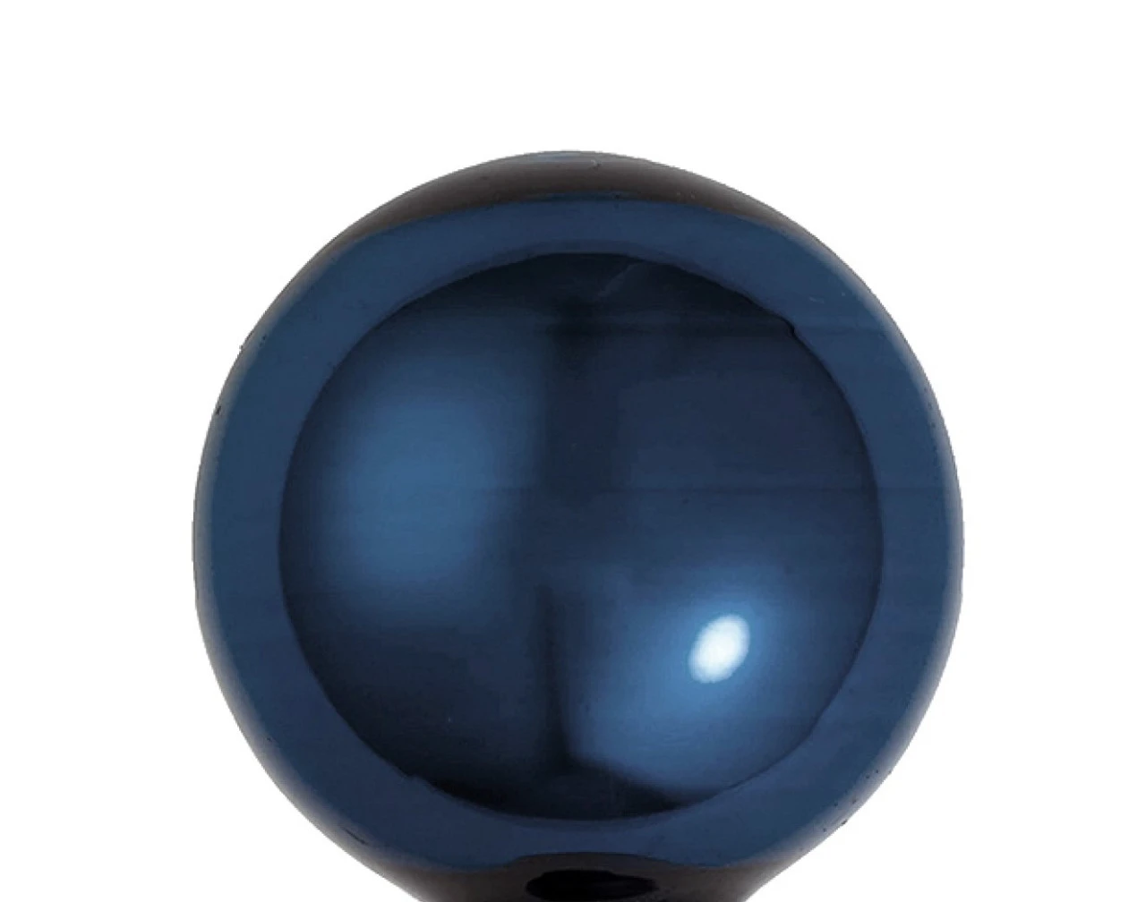 4ct Midnight Blue Pearl Glass Christmas Ball Ornaments 4.75" (120mm) 4 4ct Midnight Blue Pearl Glass Christmas Ball Ornaments 4.75" (120mm) - Image 2