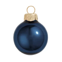 Midnight Blue Pearl Glass Ball Christmas Ornament 7" (180mm)