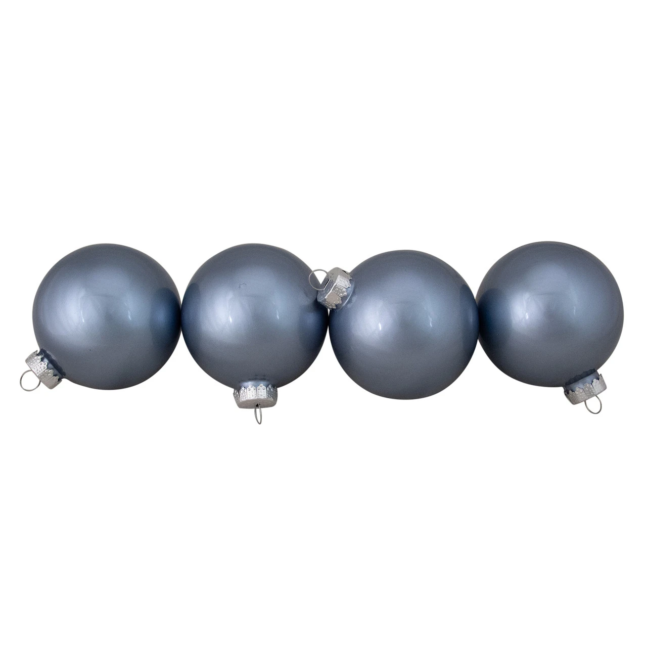 8ct Cobalt Blue Metallic Glass Christmas Ball Ornaments 3.25" (80mm) 4 8ct Cobalt Blue Metallic Glass Christmas Ball Ornaments 3.25" (80mm) - Image 2