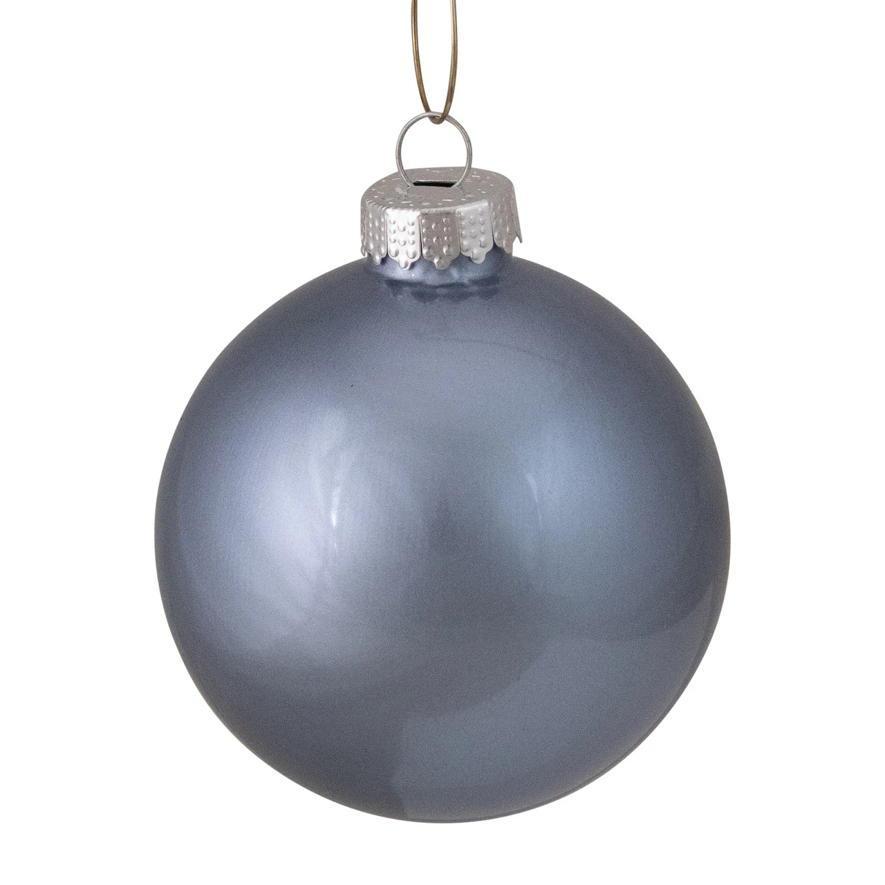 8ct Cobalt Blue Metallic Glass Christmas Ball Ornaments 3.25" (80mm) 3 8ct Cobalt Blue Metallic Glass Christmas Ball Ornaments 3.25" (80mm)