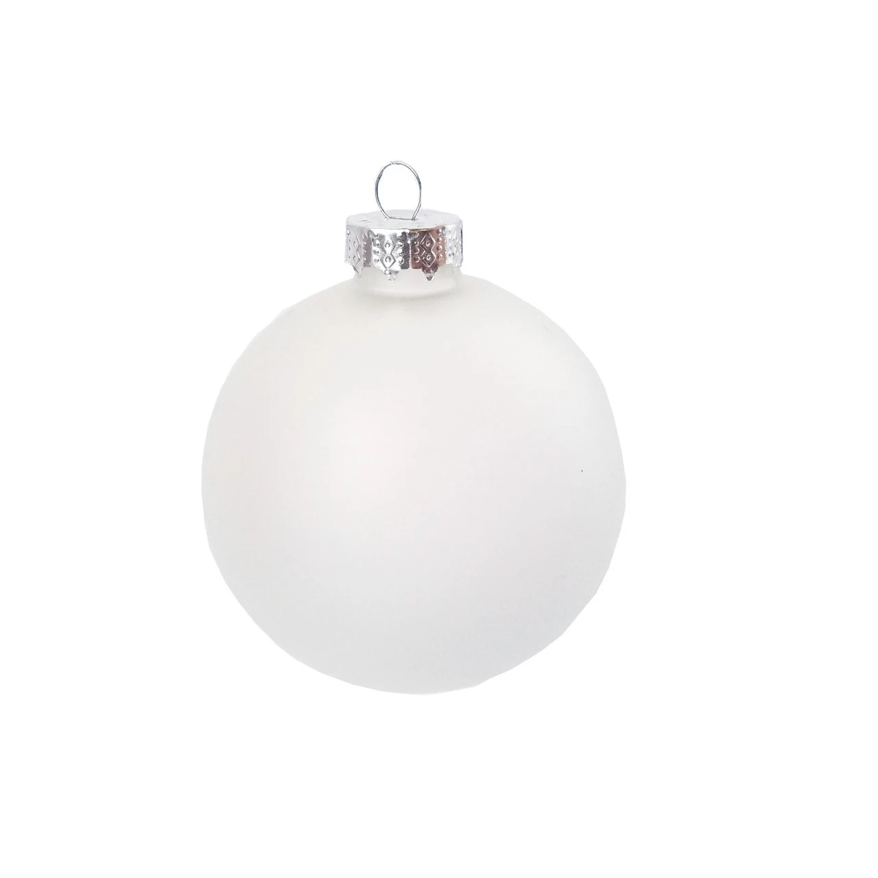 4ct Snow White Matte Glass Ball Christmas Ornaments 4.75" 3 4ct Snow White Matte Glass Ball Christmas Ornaments 4.75"