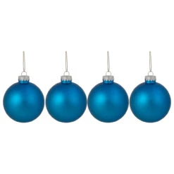 Etheral Blue Glass Christmas Ornament