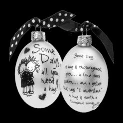 "Some Days You Need Is A Hug" Marci Glass Christmas Ball Ornament 2.75" (70mm) 7 "Some Days You Need Is A Hug" Marci Glass Christmas Ball Ornament 2.75" (70mm) -Christmas Decoration Store dwhi 40054 78226.1687381594