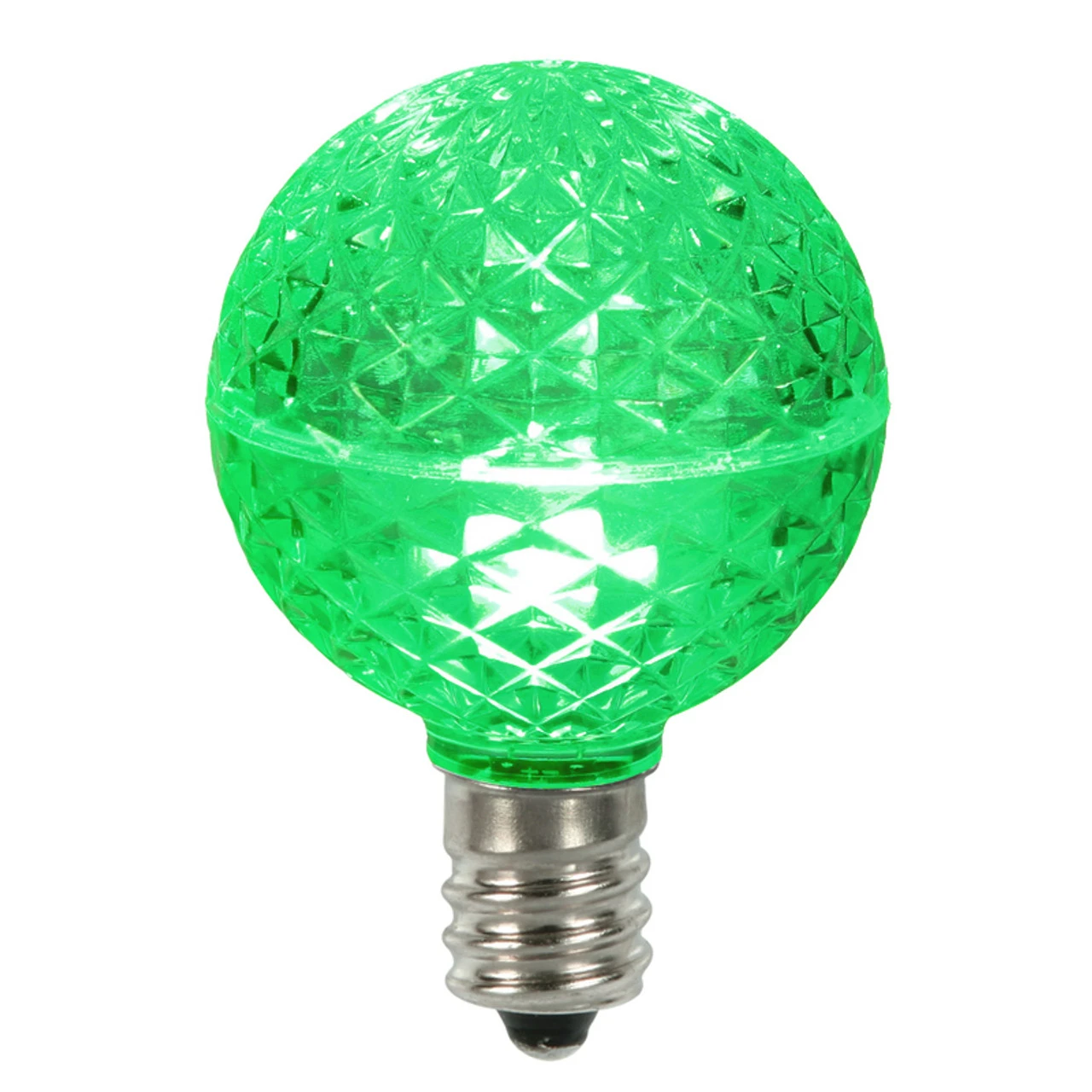 Club Pack Of 25 LED G50 Green Replacement Christmas Light Bulbs - E17 Base 3 Club Pack Of 25 LED G50 Green Replacement Christmas Light Bulbs - E17 Base