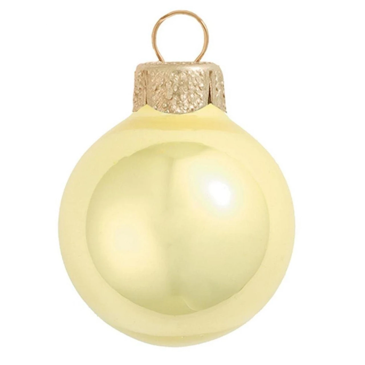 6ct Laguna Yellow Pearl Glass Christmas Ball Ornaments 4" (100mm) 3 6ct Laguna Yellow Pearl Glass Christmas Ball Ornaments 4" (100mm)