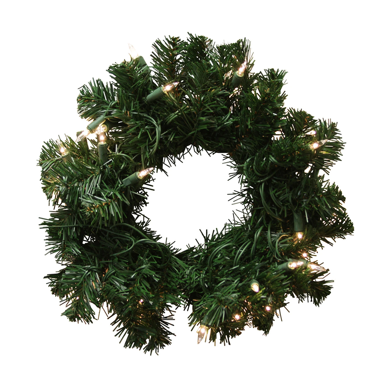 10" Pre-Lit Deluxe Windsor Pine Artificial Christmas Wreath - Clear Lights 3 10" Pre-Lit Deluxe Windsor Pine Artificial Christmas Wreath - Clear Lights
