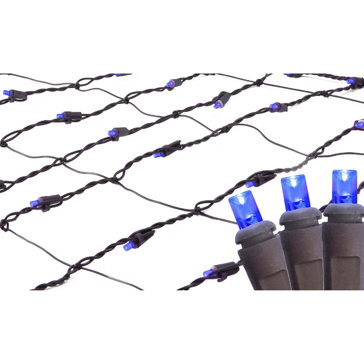 2' X 8' Blue LED Tree Trunk Wrap Christmas Net Lights - Brown Wire 3 2' X 8' Blue LED Tree Trunk Wrap Christmas Net Lights - Brown Wire