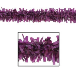 Club Pack Of 24 Vibrant Purple Festive Tissue Festooning Decorations 25'