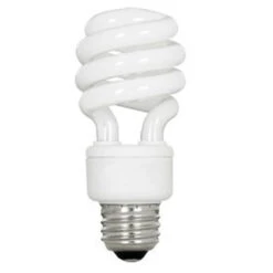 Pack Of 2 Opaque White Twist Spiral Shaped Glass CFL Light Bulb 4.25"