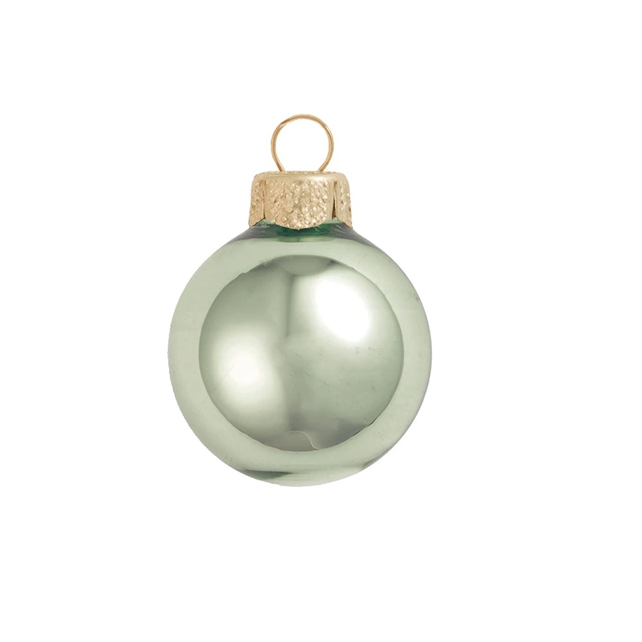 12ct Shale Green And Gold Shiny Glass Christmas Ball Ornaments 2.75" (65mm) 3 12ct Shale Green And Gold Shiny Glass Christmas Ball Ornaments 2.75" (65mm)