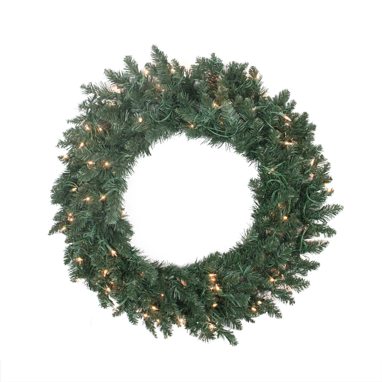 Pre-Lit Traditional Pine Artificial Christmas Wreath - 30-Inch, Clear Lights 3 Pre-Lit Traditional Pine Artificial Christmas Wreath - 30-Inch, Clear Lights