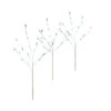Set Of 3 Pre-Lit White Christmas Twig Tree Path Markers 30" - Twinkling Blue LED Mini Lights