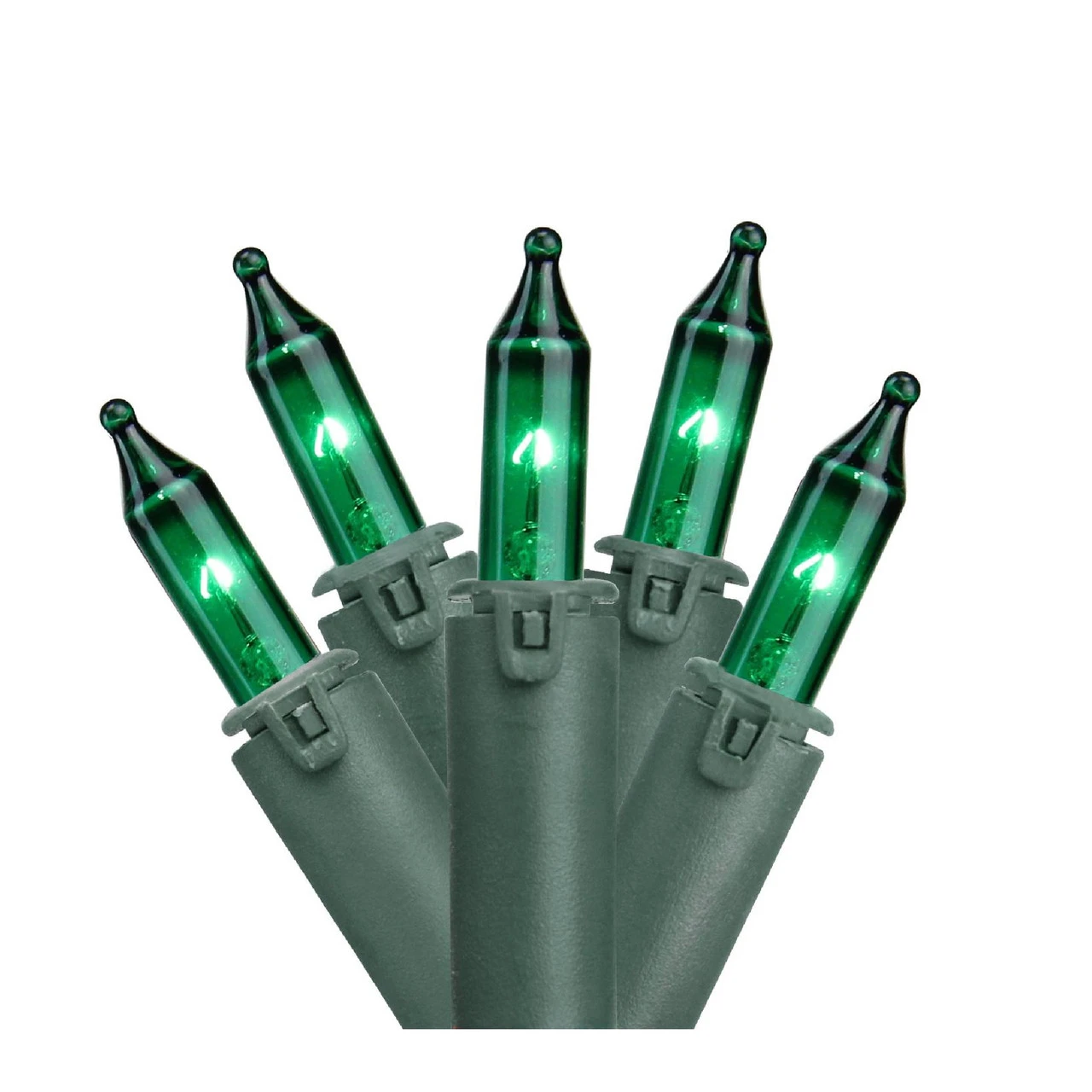 100-Count Green Commercial Grade Mini Christmas Lights - 45.5 Ft Green Wire 3 100-Count Green Commercial Grade Mini Christmas Lights - 45.5 Ft Green Wire