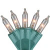100-Count Clear Perm-O-Snap Mini Christmas Light Set, 49.3ft Green Wire -Christmas Decoration Store gki 100027989 1 08954.1667664489