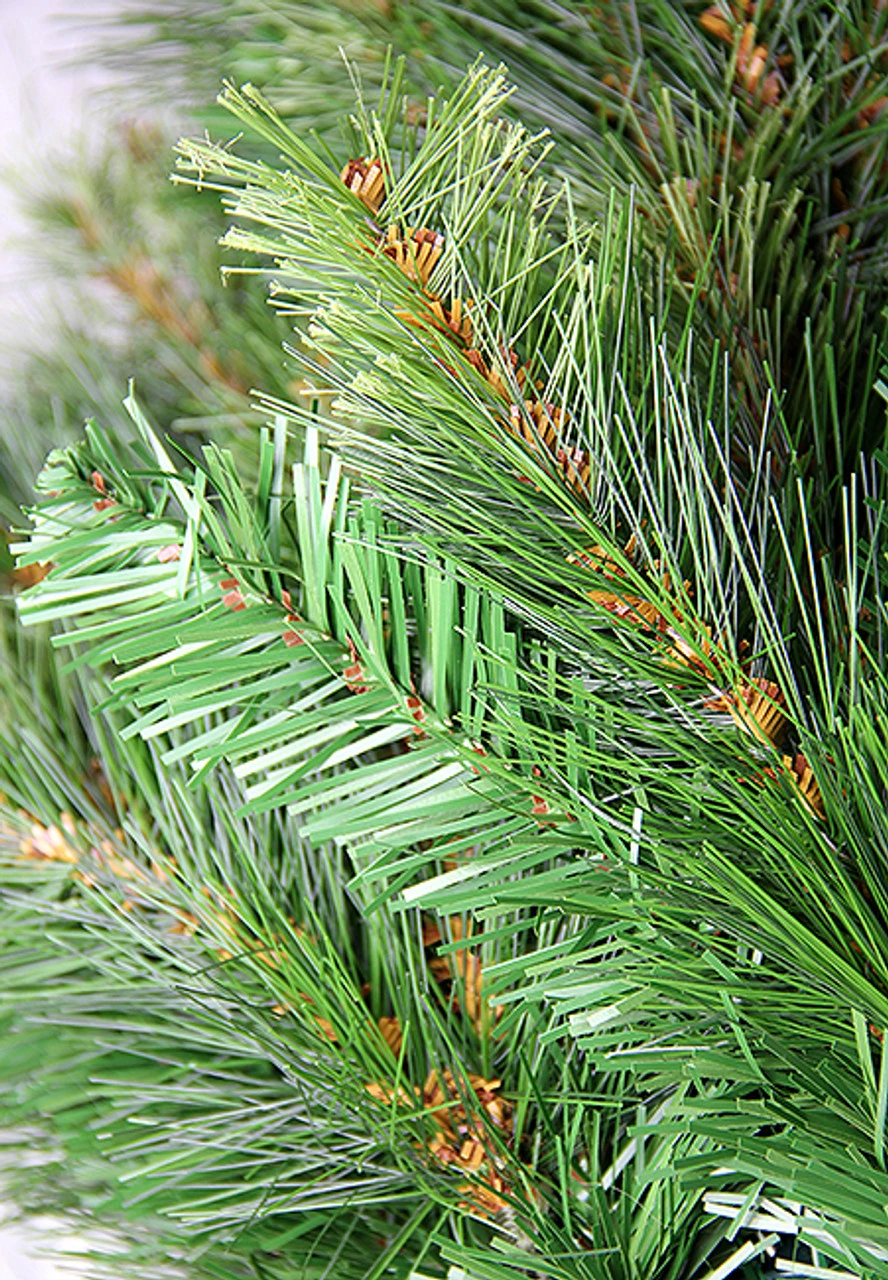 Pre-Lit Jack Pine Artificial Christmas Wreath - 30-Inch, Clear Lights 4 Pre-Lit Jack Pine Artificial Christmas Wreath - 30-Inch, Clear Lights - Image 2