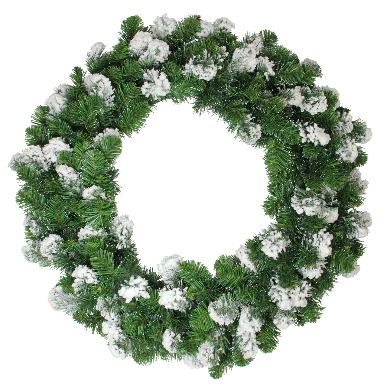 Snowy Flocked Colorado Pine Artificial Christmas Wreath, 30-Inch, Unlit 3 Snowy Flocked Colorado Pine Artificial Christmas Wreath, 30-Inch, Unlit