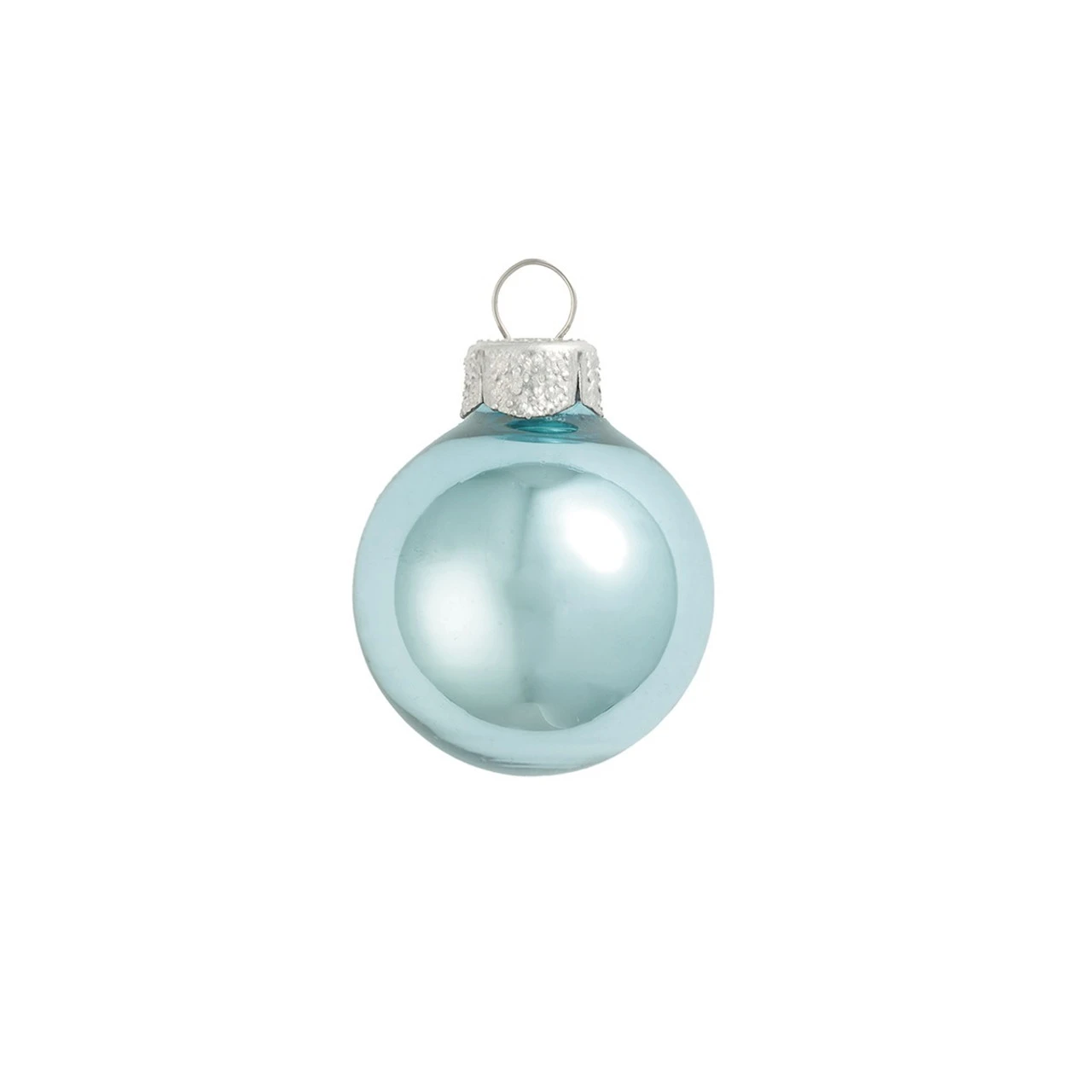28ct Baby Blue Glass Christmas Ball Ornaments 2" (50mm) 3 28ct Baby Blue Glass Christmas Ball Ornaments 2" (50mm)