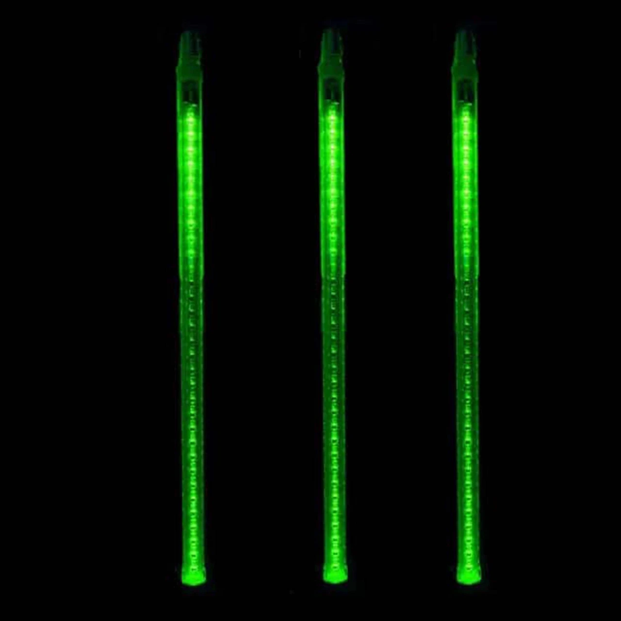 48 LED Lighted Green Dripping Icicle Tube Christmas Lights - White Wire 3 48 LED Lighted Green Dripping Icicle Tube Christmas Lights - White Wire