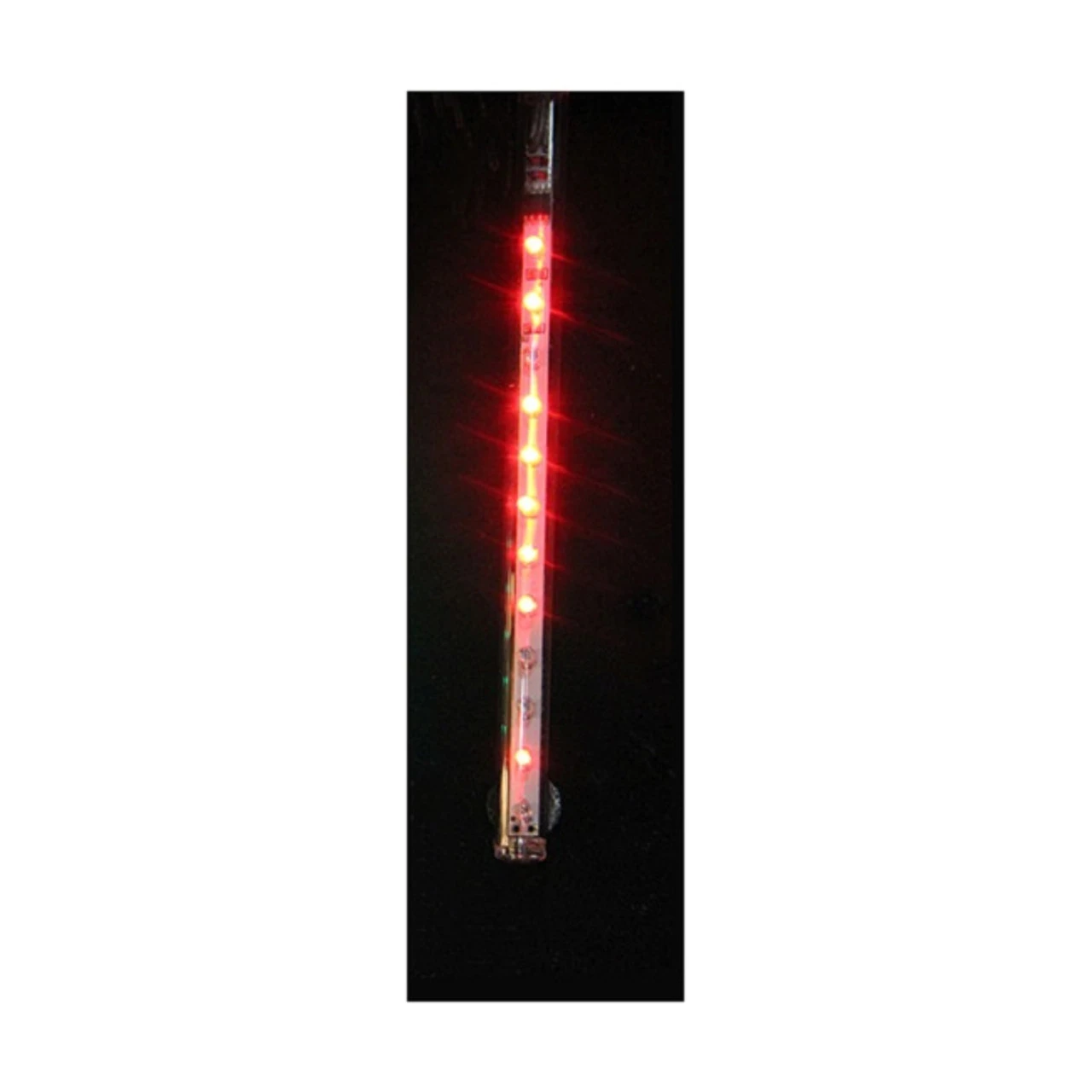 Red LED Lighted Red Dripping Icicle Tube Christmas Light - White Wire 3 Red LED Lighted Red Dripping Icicle Tube Christmas Light - White Wire
