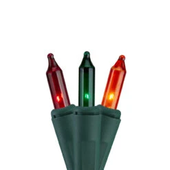 140ct Multi-Color Everglow Chasing Mini Christmas Lights - 48ft, Green Wire
