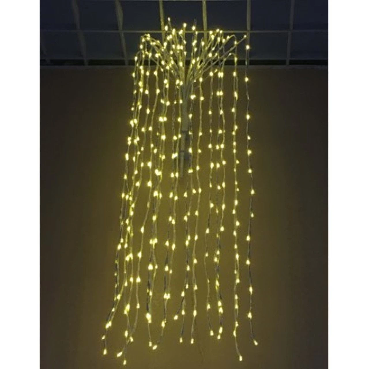 4' X 8' Warm White LED Multi-Function Curtain Christmas Lights - White Wire 5 4' X 8' Warm White LED Multi-Function Curtain Christmas Lights - White Wire - Image 3
