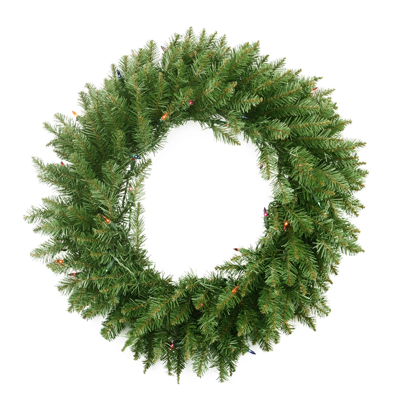 Pre-Lit Northern Pine Artificial Christmas Wreath - 36-Inch, Multi-Color Lights 3 Pre-Lit Northern Pine Artificial Christmas Wreath - 36-Inch, Multi-Color Lights