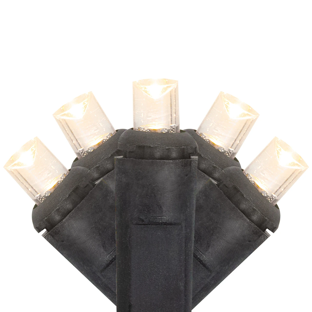 50ct Warm White LED Wide Angle Christmas Lights - 16.25ft, Black Wire 4 50ct Warm White LED Wide Angle Christmas Lights - 16.25ft, Black Wire - Image 2