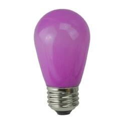 Pack Of 25 Opaque LED S14 Purple Christmas Replacement Bulbs