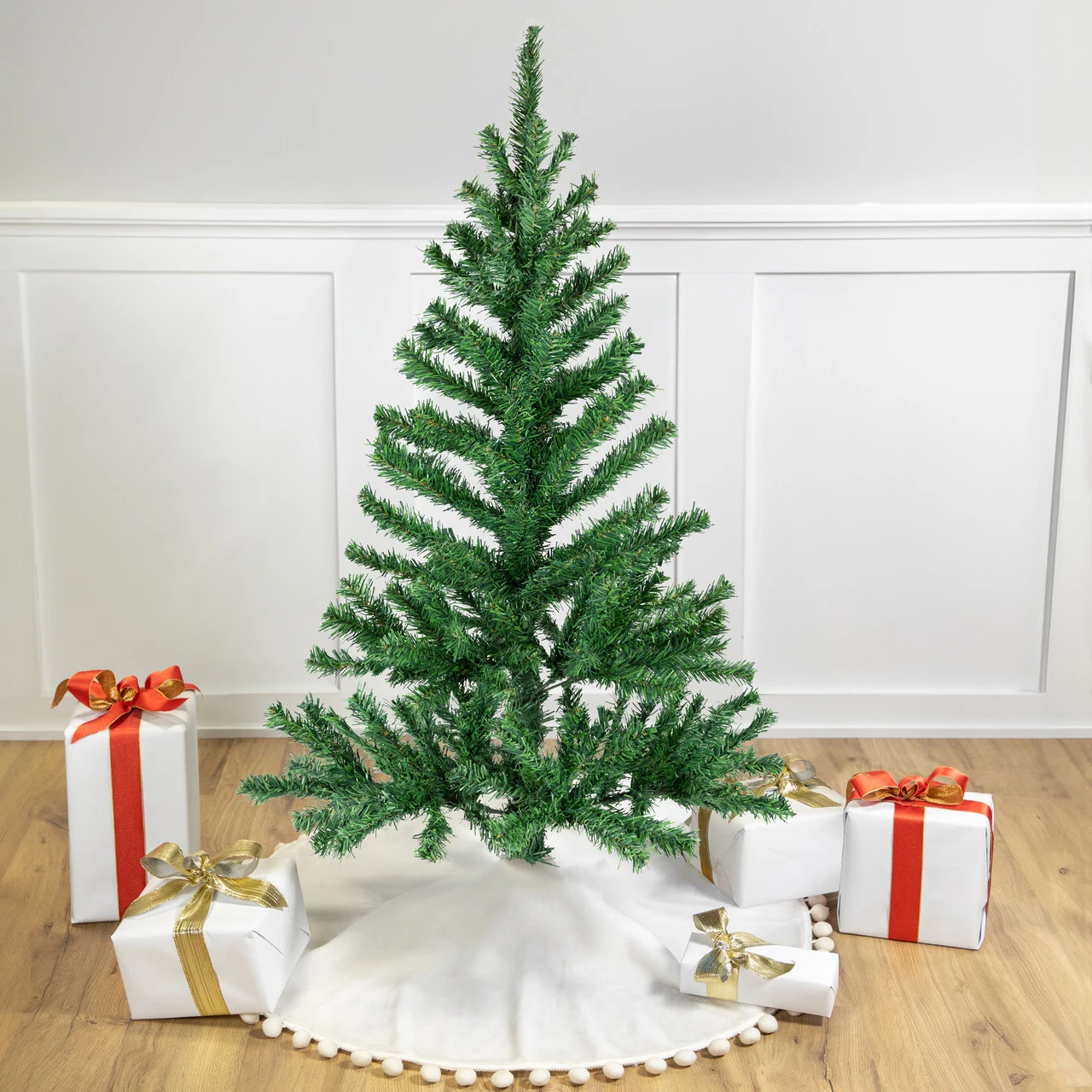 4' Medium Mixed Green Pine Artificial Christmas Tree - Unlit 3 4' Medium Mixed Green Pine Artificial Christmas Tree - Unlit