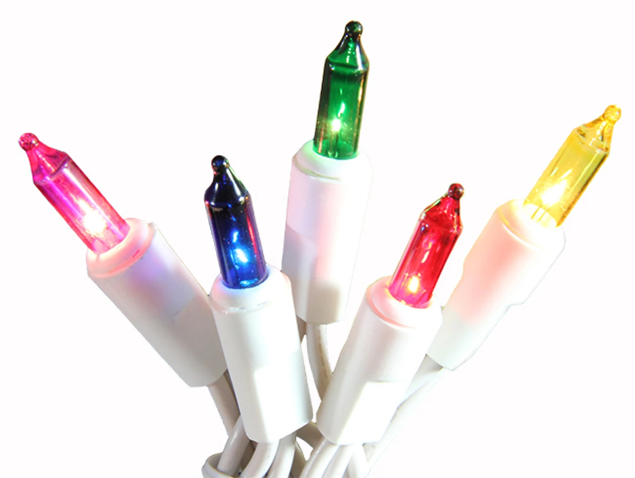 Set Of 100 Shimmering Multi Mini Christmas Lights - White Wire 5 Set Of 100 Shimmering Multi Mini Christmas Lights - White Wire - Image 3