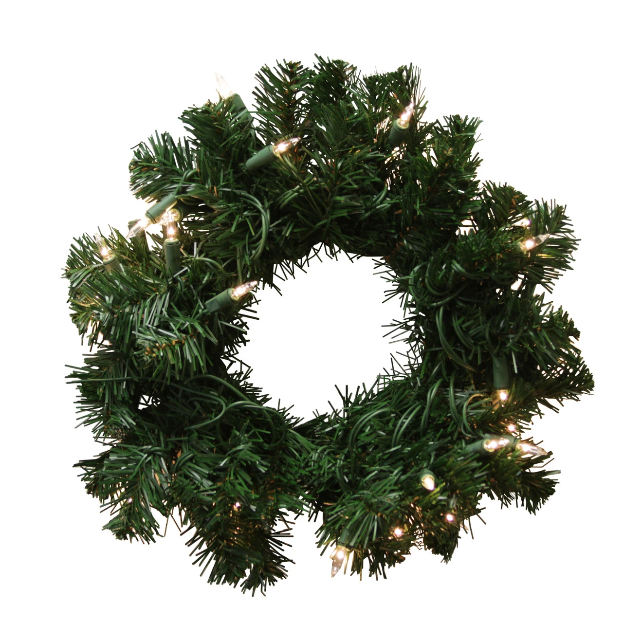 12" Pre-Lit Deluxe Windsor Pine Artificial Christmas Wreath - Clear Lights 3 12" Pre-Lit Deluxe Windsor Pine Artificial Christmas Wreath - Clear Lights