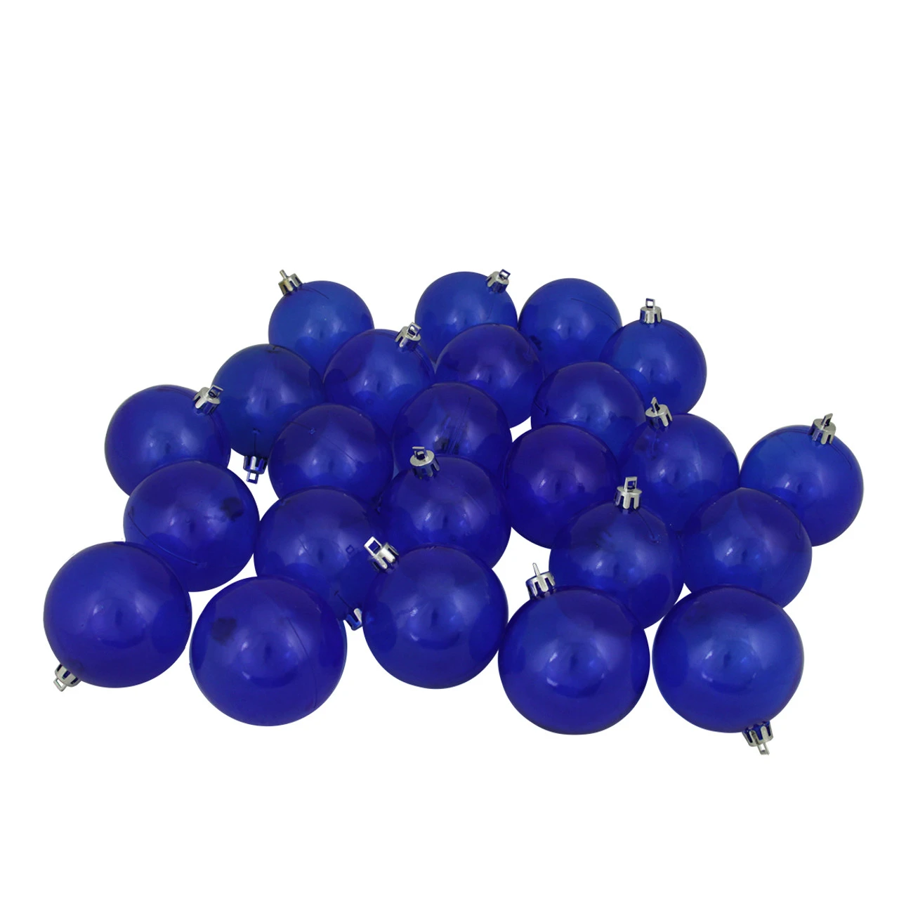 32ct Blue Shatterproof Transparent Christmas Ball Ornaments 3.25" (80mm) 3 32ct Blue Shatterproof Transparent Christmas Ball Ornaments 3.25" (80mm)