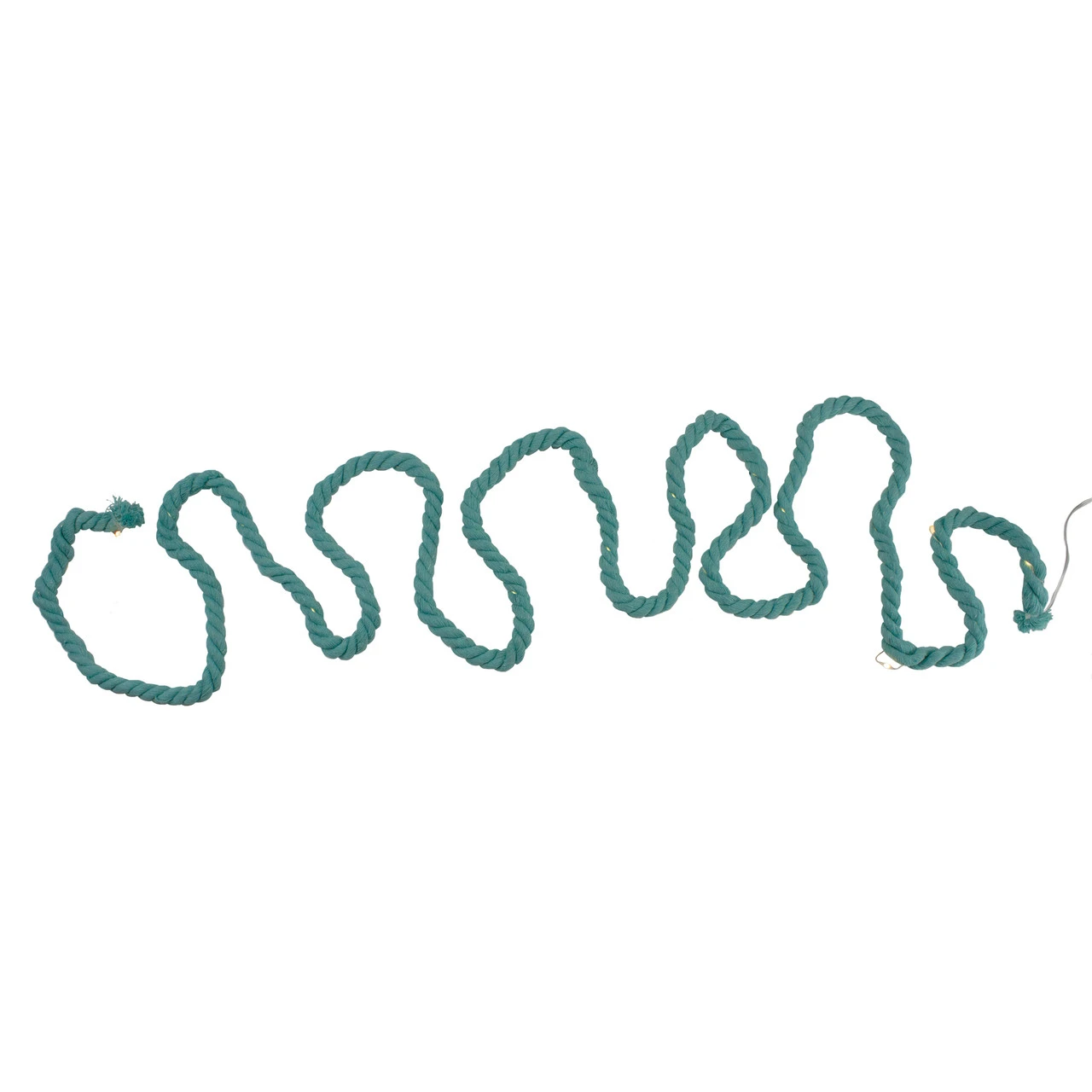 Warm White LED Teal Cotton Rope Fairy Lights And Timer 9.8 Feet 4 Warm White LED Teal Cotton Rope Fairy Lights And Timer 9.8 Feet - Image 2