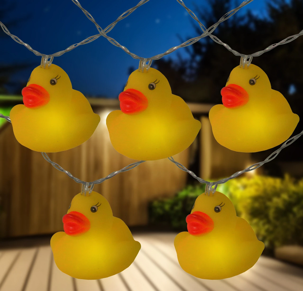 10 Yellow Duck Novelty Light Set, 6-ft Clear Wire 3 10 Yellow Duck Novelty Light Set, 6-ft Clear Wire