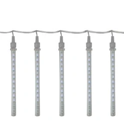 8 White Double Sided Mini Snowfall Icicle Christmas Light - 0.5 Ft Clear Wire -Christmas Decoration Store ksa ul2545 2 93817.1667662785